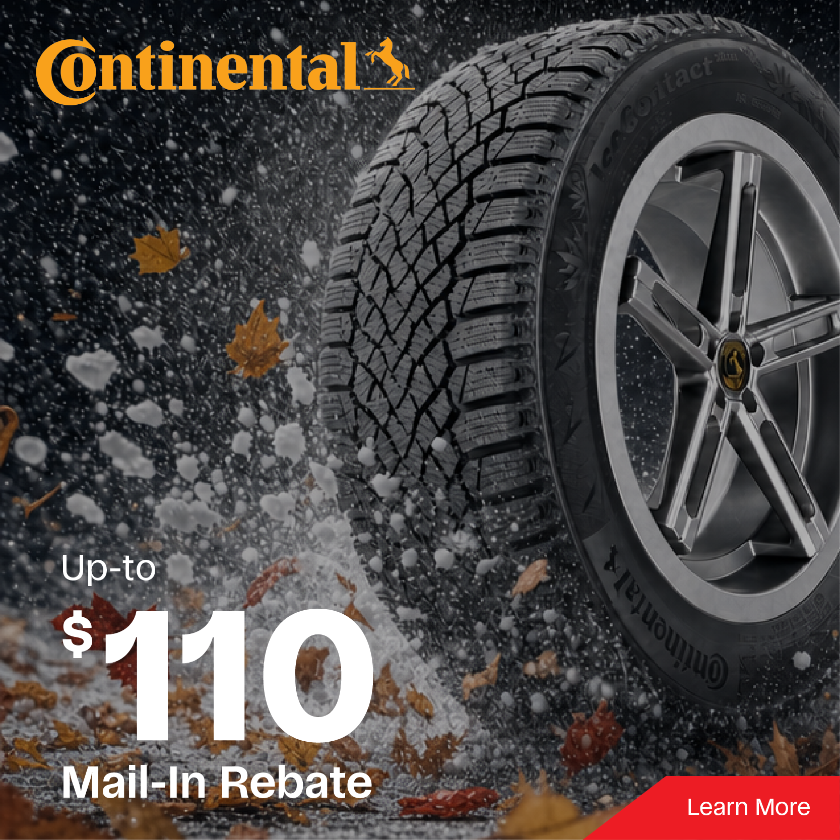 Up To $110 Mail-In Rebate With the Purchase of 4 Continental Tires